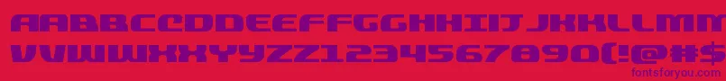 フォントquickening – 赤い背景に紫のフォント