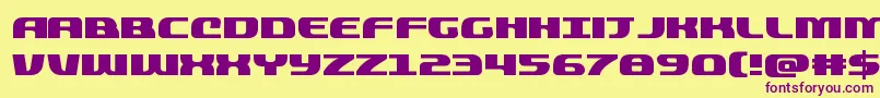 quickening Font – Purple Fonts on Yellow Background