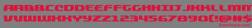 フォントquickening – 赤い文字の灰色の背景