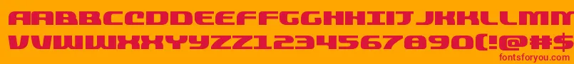 quickening Font – Red Fonts on Orange Background