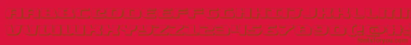 quickening3d Font – Brown Fonts on Red Background
