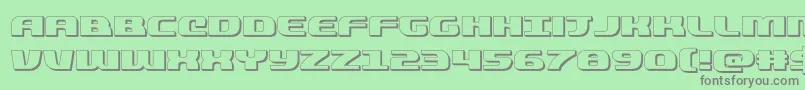 Шрифт quickening3d – серые шрифты на зелёном фоне