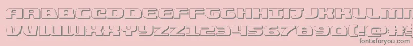 quickening3d Font – Gray Fonts on Pink Background