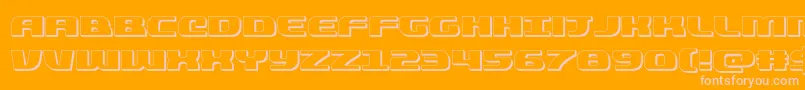 quickening3d Font – Pink Fonts on Orange Background
