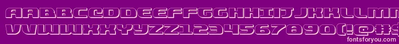 quickening3d Font – Pink Fonts on Purple Background