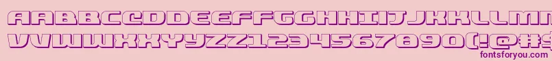 quickening3d Font – Purple Fonts on Pink Background