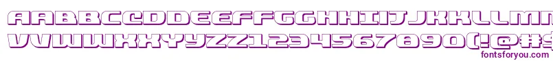 quickening3d Font – Purple Fonts on White Background