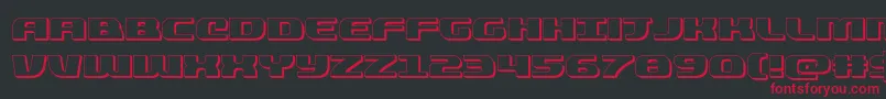 quickening3d Font – Red Fonts on Black Background