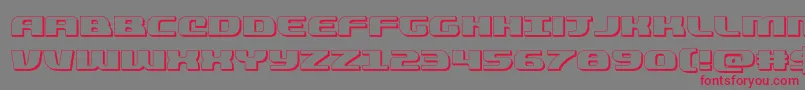 quickening3d Font – Red Fonts on Gray Background
