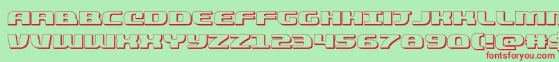 quickening3d Font – Red Fonts on Green Background