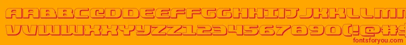 quickening3d Font – Red Fonts on Orange Background
