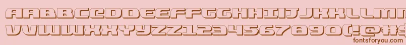 quickening3d Font – Brown Fonts on Pink Background