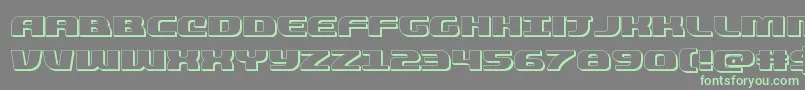 quickening3d Font – Green Fonts on Gray Background