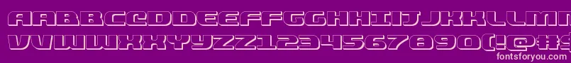 quickening3d Font – Pink Fonts on Purple Background