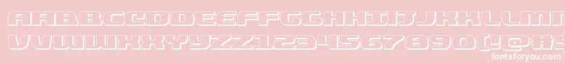 quickening3d Font – White Fonts on Pink Background