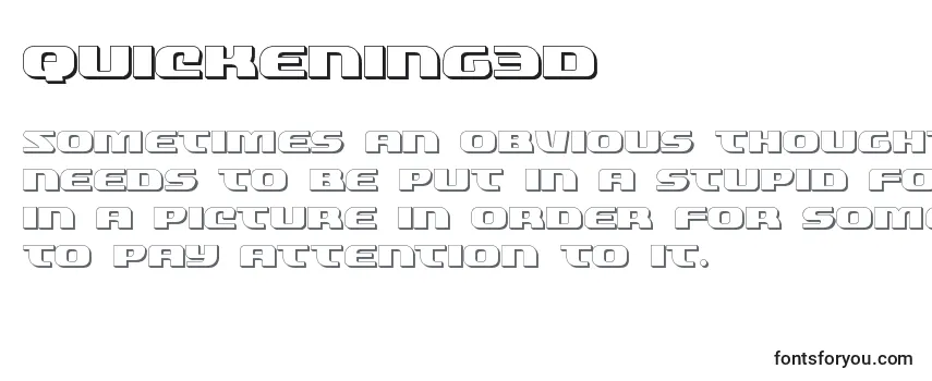 Обзор шрифта Quickening3d (137799)