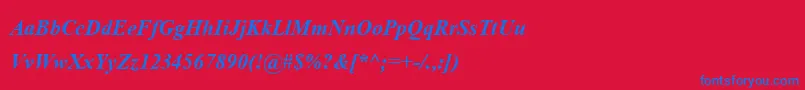 AngsanaupcРџРѕР»СѓР¶РёСЂРЅС‹Р№РљСѓСЂСЃРёРІ Font – Blue Fonts on Red Background