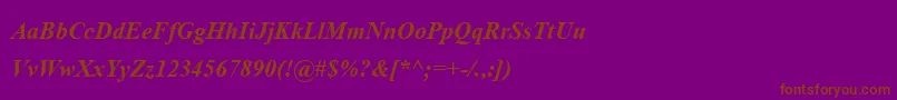 AngsanaupcРџРѕР»СѓР¶РёСЂРЅС‹Р№РљСѓСЂСЃРёРІ Font – Brown Fonts on Purple Background