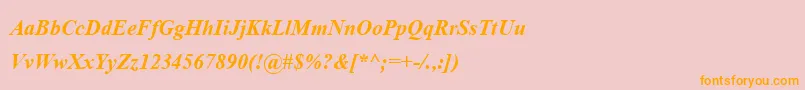 AngsanaupcРџРѕР»СѓР¶РёСЂРЅС‹Р№РљСѓСЂСЃРёРІ Font – Orange Fonts on Pink Background