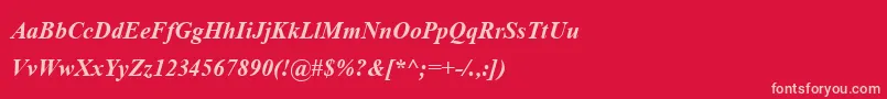 AngsanaupcРџРѕР»СѓР¶РёСЂРЅС‹Р№РљСѓСЂСЃРёРІ Font – Pink Fonts on Red Background