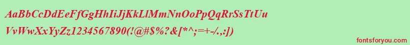 AngsanaupcРџРѕР»СѓР¶РёСЂРЅС‹Р№РљСѓСЂСЃРёРІ Font – Red Fonts on Green Background