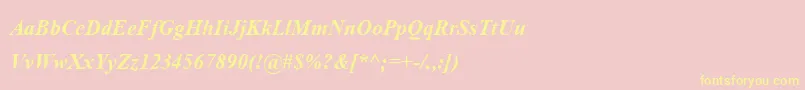 AngsanaupcРџРѕР»СѓР¶РёСЂРЅС‹Р№РљСѓСЂСЃРёРІ Font – Yellow Fonts on Pink Background