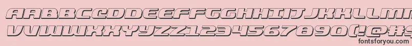 quickening3dital Font – Black Fonts on Pink Background