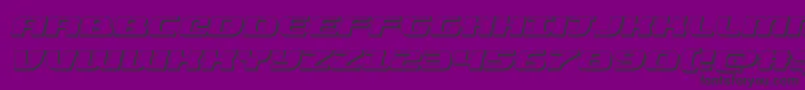 quickening3dital-Schriftart – Schwarze Schriften auf violettem Hintergrund