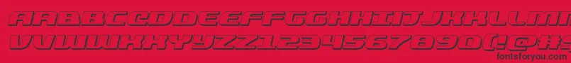 quickening3dital Font – Black Fonts on Red Background