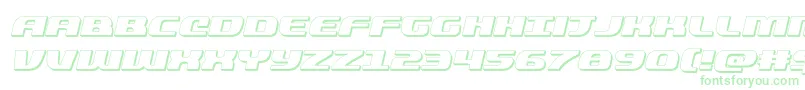 quickening3dital Font – Green Fonts on White Background