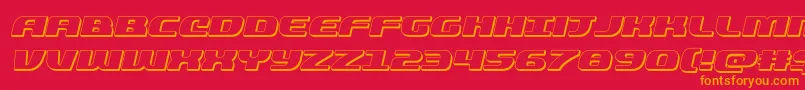 quickening3dital Font – Orange Fonts on Red Background