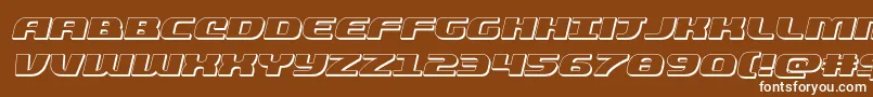 quickening3dital Font – White Fonts on Brown Background