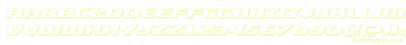 quickening3dital Font – Yellow Fonts on White Background