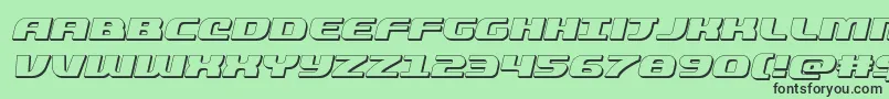 quickening3dital Font – Black Fonts on Green Background
