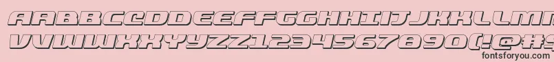 quickening3dital Font – Black Fonts on Pink Background