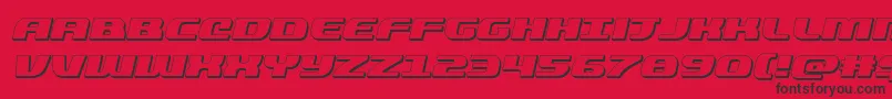 quickening3dital Font – Black Fonts on Red Background