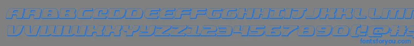 quickening3dital Font – Blue Fonts on Gray Background