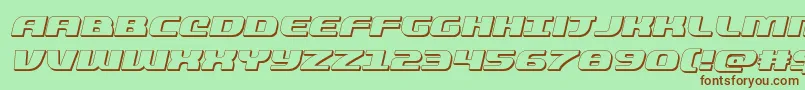 quickening3dital Font – Brown Fonts on Green Background
