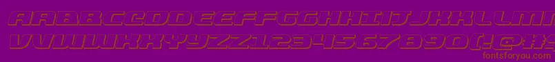 quickening3dital-Schriftart – Braune Schriften auf violettem Hintergrund