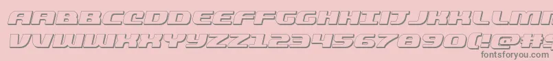 quickening3dital Font – Gray Fonts on Pink Background