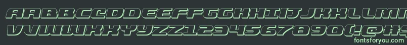 quickening3dital-Schriftart – Grüne Schriften auf schwarzem Hintergrund
