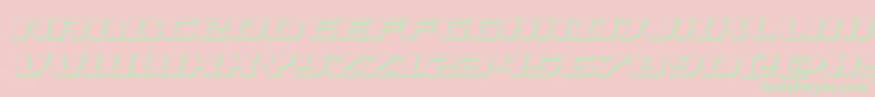 quickening3dital Font – Green Fonts on Pink Background