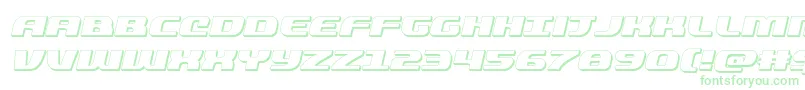 quickening3dital Font – Green Fonts on White Background