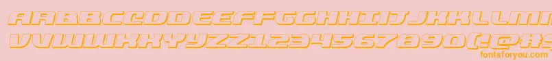 quickening3dital Font – Orange Fonts on Pink Background