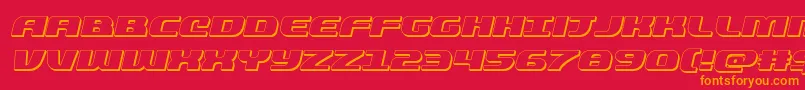 quickening3dital Font – Orange Fonts on Red Background
