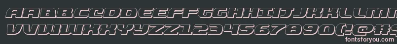 quickening3dital Font – Pink Fonts on Black Background