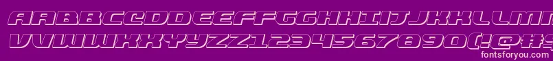 quickening3dital Font – Pink Fonts on Purple Background