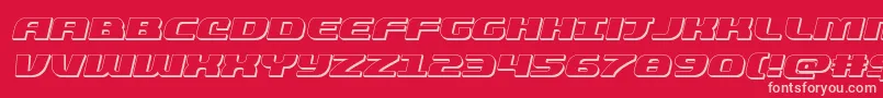 quickening3dital Font – Pink Fonts on Red Background