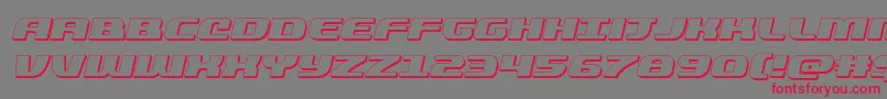 quickening3dital Font – Red Fonts on Gray Background