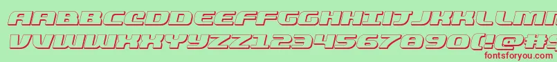 quickening3dital Font – Red Fonts on Green Background